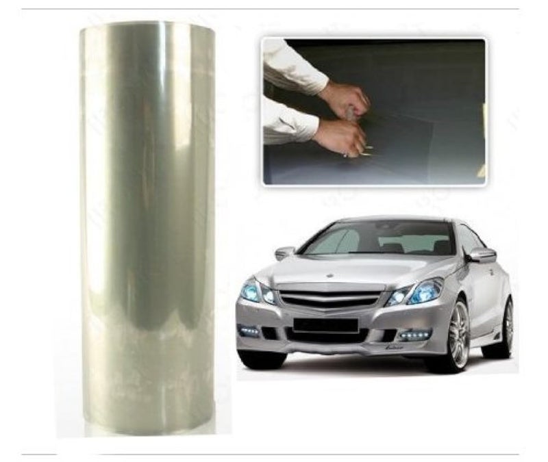 F & B LED LIGHTS 12 by 48 Inches Self Adhesive Headlight, Tail Lights, Fog Lights Tint Vinyl Film (12 X 48, Clear) - Image 1